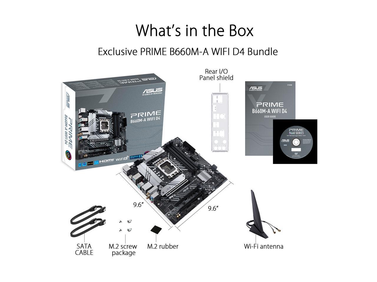 Asus Prime B660M-A Wifi D4 Intel LGA 1700 mATX Motherboard