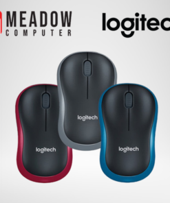 Logitech Wireless Mouse M185 (Blue , Grey , Red)